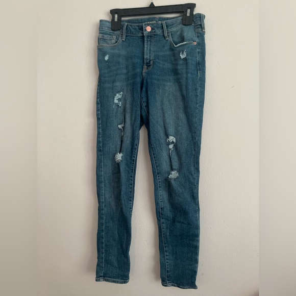 Old Navy Denim - Old Navy Rockstar ripped mid- rise jeans